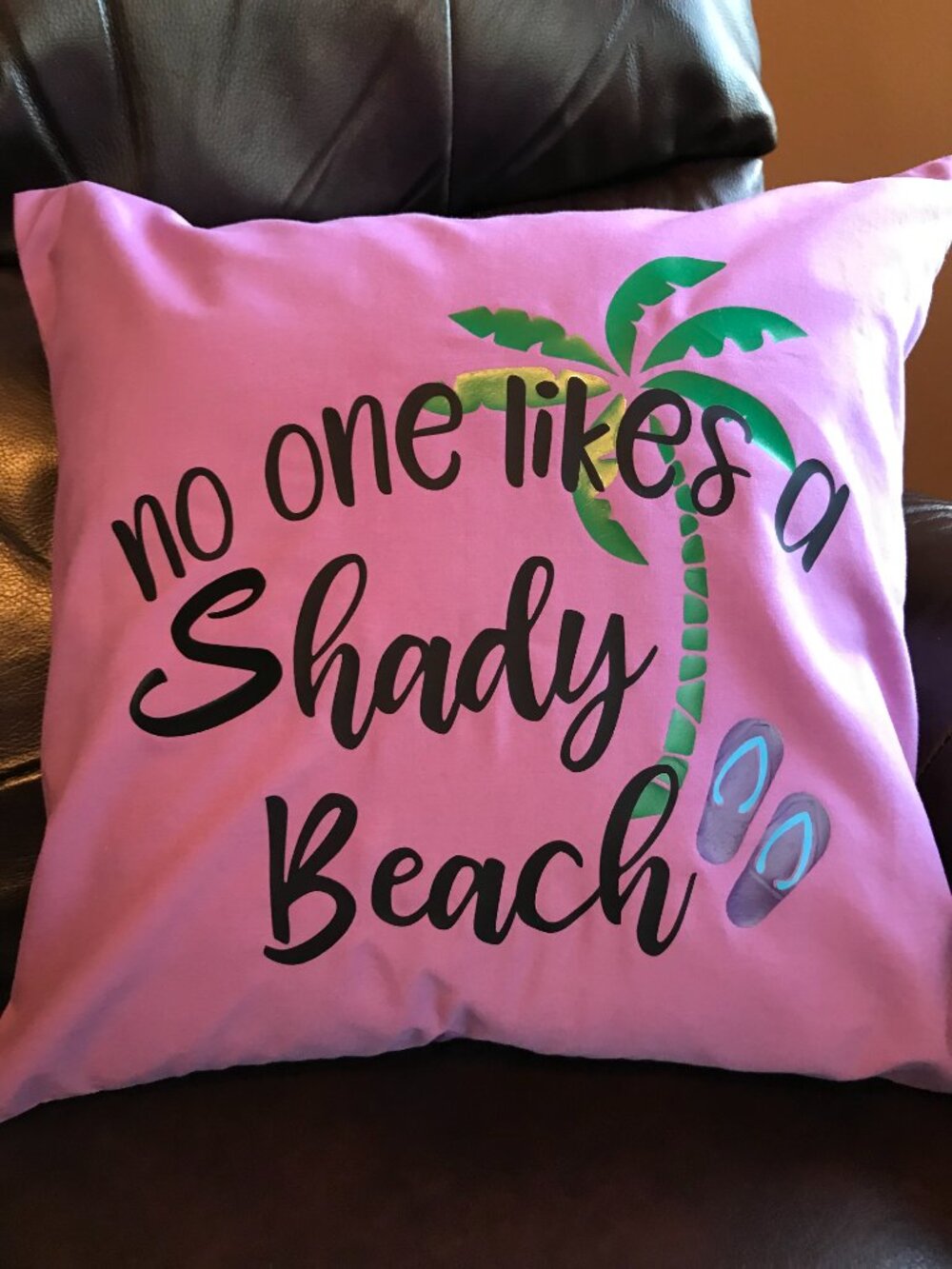 Handmade Beach Pillow Cover Whimsical Ocean Décor Eco Friendly 18 x 18